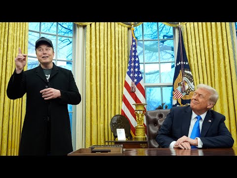 Trump, with Musk in the Oval Office, signs executive order to continue downsizing federal workforce