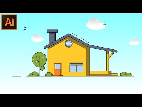 How to Create a Beautiful Flat House Design in Adobe Illustrator CC