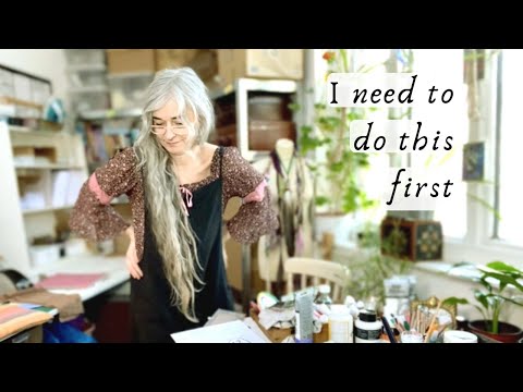 🙈Embarrassed to share this! Also; how to create in a small art studio space, organise art supplies