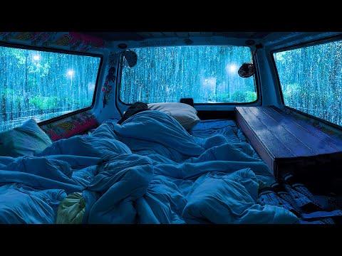 Calming Rain and Thunderstorm 🌧️ | Stress Relief and Instant Sleep in Cozy Car Ambience