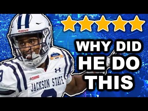 The 5⭐️ Prodigy WR Who RUINED HIS CAREER By Going to JACKSON STATE...