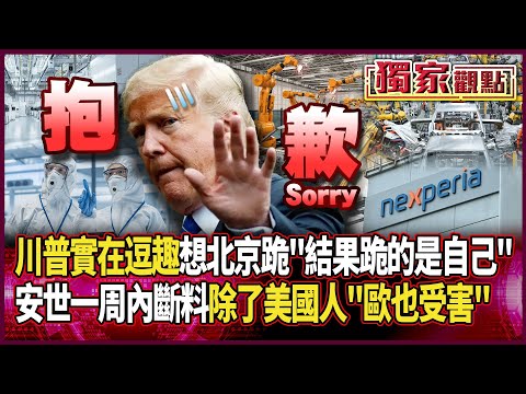 川普這波實在太逗…想叫北京跪「結果真跪下去的是自己」｜安世半導體風暴一周內斷料！川普除了害美「還拖歐一起下水」#獨家觀點 #環球大戰線 @Global-vision-talk