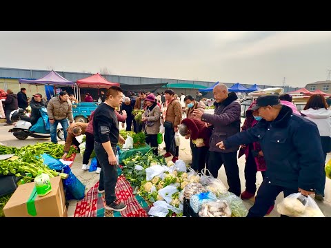 精彩絕倫的大集,超級大的魚,技藝精湛的燒餅師傅,美味可口的冰糖葫蘆,金燦燦的撒子非常誘人,老師傅理髮五元一次,粉色的蛋捲你吃過嗎,手工元宵當街製作