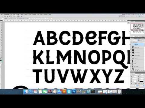 Heartland Font Drawing process