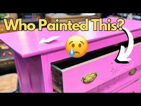 Ep. 121 AMAZING Restoration of a $20 ANTIQUE Painted DRESSER