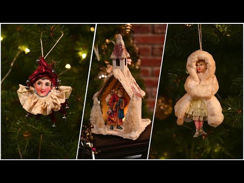 Елочные украшения из бумаги в антикварном стиле