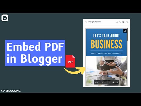 How To Embed A PDF File In A Blogger Post | Upload PDF file in Blogger