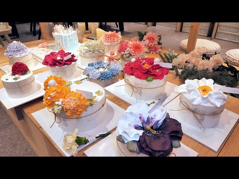 Gorgeous flower Cake Made with Whipped Cream | Korean Food