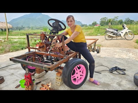 Genius girl repairs and invents cars from scrap (Part 1).