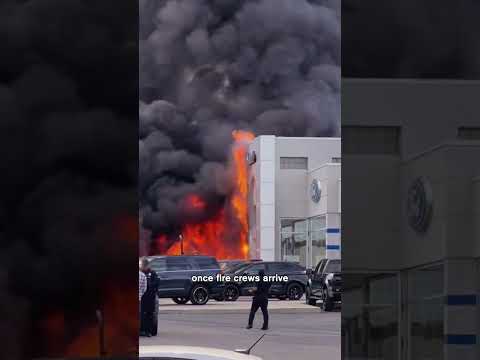 Semi-Truck Slams Into Dealership in Fiery Crash | Road Wars | A&E #shorts