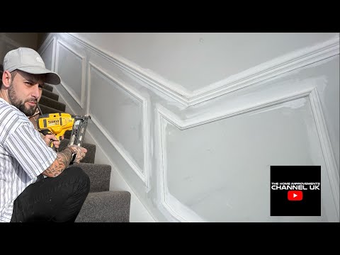 How To Install Wainscoting / Picture Frame Panelling To Hall Stair Landing - Easy Step By Step Guide