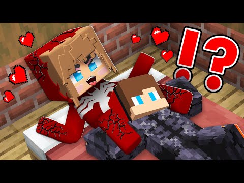 JJ VENOM fell into CARNAGE GIRL'S LOVE TRAP in Minecraft - Maizen