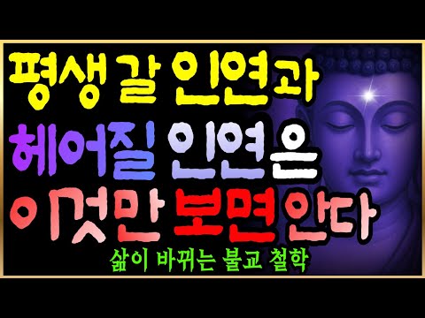 평생갈 인연과 시절인연 구분하는법 | 부처님지혜 | 부처님말씀 | 석가모니 가르침 | 인생조언 |  |불교철학 | 마음챙김 | 오디오북