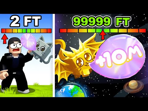 Flying 8,182,274 Feet in Roblox Bubblegum Simulator