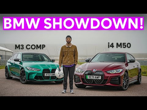BMW i4 M50 vs M3 Competition: which is FASTER?
