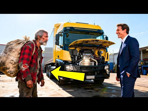 «¡TE PAGO EL DOBLE SI ARREGLAS EL CAMIÓN!» — SE BURLÓ EL MILLONARIO. Y EL MENDIGO GANA LA APUESTA