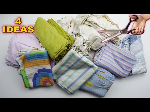 4 SUPER IDEAS WITH OLD SHEETS! Carpet, Cushion, Basket, Organizer