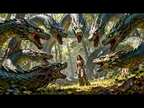 变异九头蛇即将吃掉美女，不料美女竟从蛇口意外逃生！#变异九头蛇 #惊悚 #怪兽 #灾难 #电影 #movie #电影派对 #奇幻 #snake