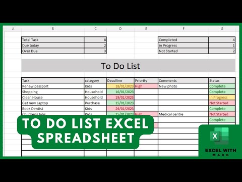 How To Make A Daily To Do List In Excel