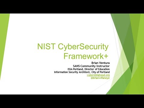 CSS2017 Session 14 SANS Training - NIST Cyber Security Framework