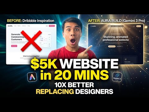 I Built $5,000 Websites in 10 Minutes Using AI (Aura + Gemini 3 Pro Tutorial)