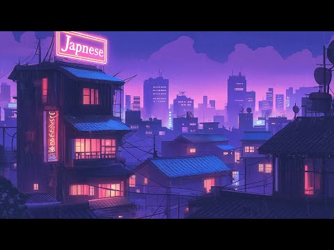 Nostalgic Lofi Hip Hop Beats 📼 1980s & 90s Vibes & Retro Japanese Town Ambience 🌆 Lofi Rain Playlist