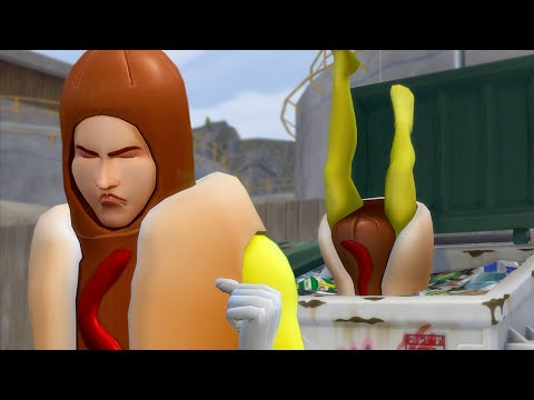 I tried surviving with just a dumpster in The Sims 4