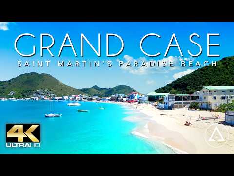 GRAND CASE - SAINT MARTIN IN 4K DRONE FOOTAGE (ULTRA HD) - Paradise Beach Landscapes UHD