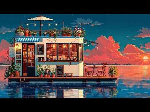 Sunset Café Vibes ✨ Cozy Lofi Beats for Peaceful Moments 🌅 Lofi Hip Hop to relax - chill - study