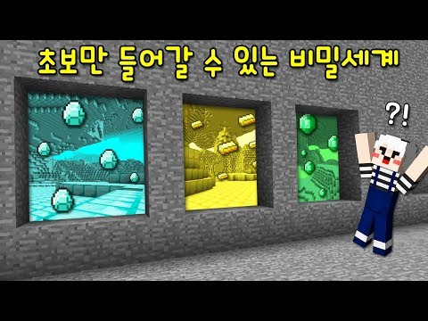 초보만 들어갈 수 있는 '동굴 속 비밀 세계'발견! 고수가 들어가면 엄청난 일이 일어난다고?!ㄷㄷ [마인크래프트]