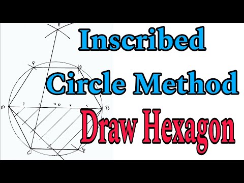 draw hexagon inscribed in a circle | draw hexagon in circle | circle me hexagon ko draw kre|in hindi