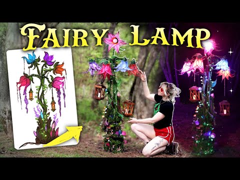I made a GIANT fairy lamp! (out of mostly garbage)🪻🌺🍄