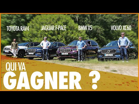 BATTLE SUV Hybride 🔋 LEQUEL CHOISIR ?! RAV4 vs F-PACE vs X5 vs XC60 (Mauvaise foi LÉGENDAIRE !)