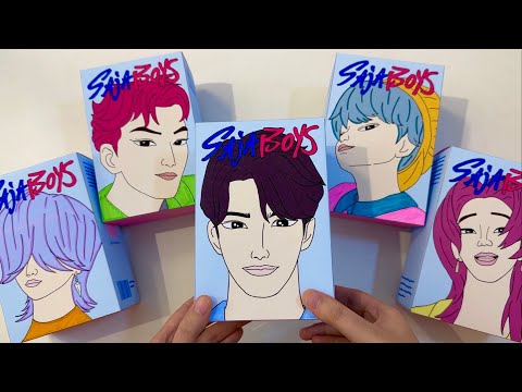 [🩵paper diy🩵] SAJA BOYS K-POP DEMON HUNTERS BLIND BOXES unboxing! | asmr