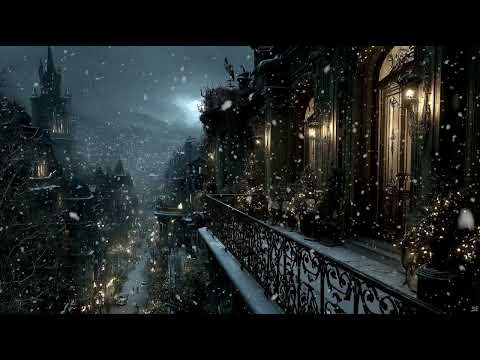 Strolling through the Snowy Gothic Town ❄️ Dark Academia Winter Ambience for Reading
