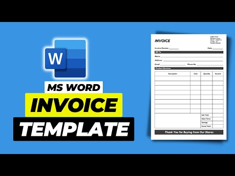 How To Make Editable Invoice Template in Word