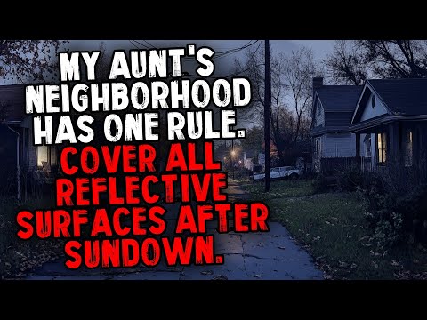 My aunt's neighborhood has ONE RULE. Cover all reflective surfaces after sundown.