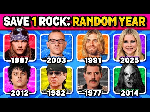 RANDOM YEAR 🔥 Save One ROCK Song (6 Songs Challenge) | Music Quiz 2025