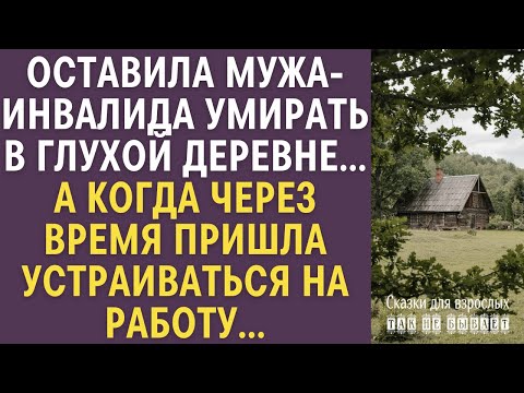 Оставила мужа-инвалида умирать в глухой деревне… А когда через время пришла устраиваться на работу…
