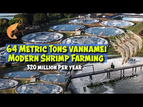 Modern Shrimp Farming, 65 Metric Tons - 320 Million Per Year