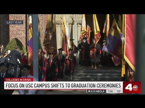 Focus on USC campus shifts to graduation ceremonies