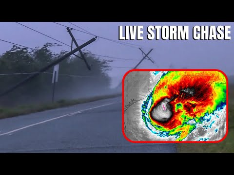 HURRICANE FRANCINE Making Landfall in Louisiana - LIVE STORM CHASE