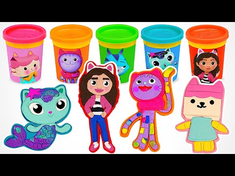 Create Gabby's Dollhouse Friends with Play Doh | Learn Colors | Preschool Toddler Toy Learning Video