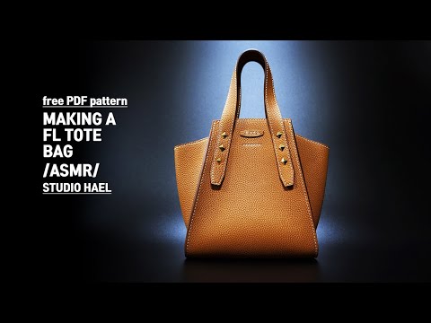 ASMR/Making a FL tote bag/FL 토트백 만들기/Leather Craft PDF/가죽공예 패턴