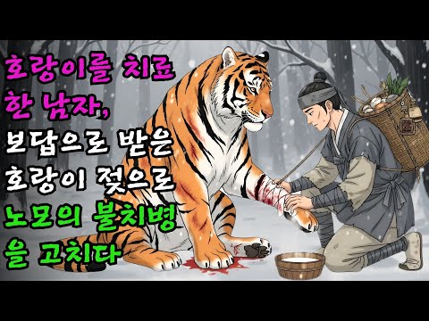 병든 노모를 살리기 위해 산신령에게 빌던 효자가 다친 호랑이를 치료해주고 호랑이 젖을 얻어 어머니의 병을 씻은 듯이 고친 감동 실화 | 효행 설화 #야담#민담#전설#설화