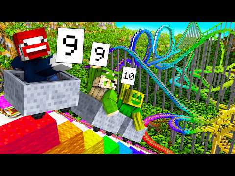 Welcher dieser 7 Youtuber BAUT die BESTE ACHTERBAHN? in Minecraft