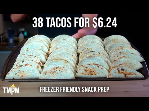 I Made 38 Mini Bean & Cheese Tacos for $6.24 to go Inside Snack City in my Freezer