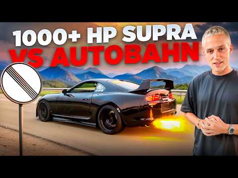 1000HP Blackwidow SUPRA going 300+ KM/H on German AUTOBAHN!