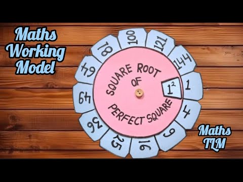 Square Root Of Perfect Square Maths Working Model | Square Root Maths Project | Maths TLM