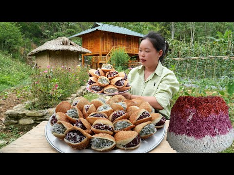 "Recipe for Making Stuffed Sticky Rice Donuts to Sell at the Market | Trieu Mai Huong".